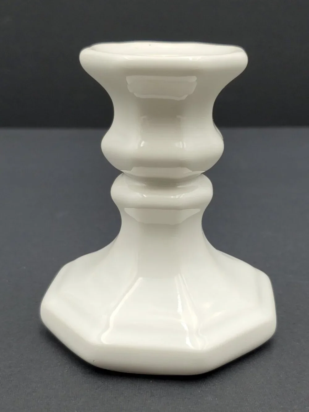 Pfaltzgraff Heritage White Candlesticks Multi-Sided Taper Candle Holders